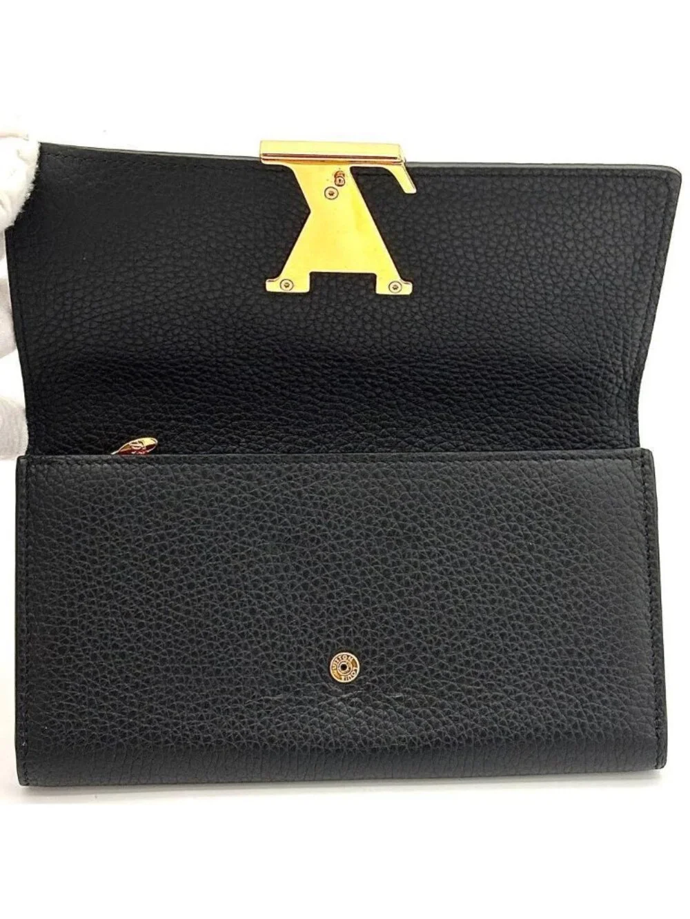 Louis Vuitton Wallet Portefeuille Capucines Black Pink